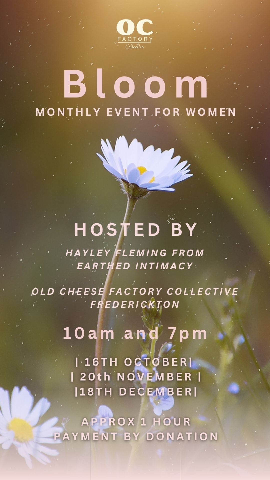 Bloom- Monthly event for Women 18 Dec – 10am & 7pm
